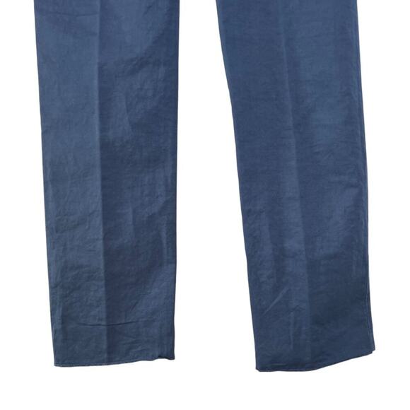 NEW Officine Generale Paul Pant SIZE 50 US 33 Unhemmed Navy Linen Trousers NWT - Picture 13 of 15
